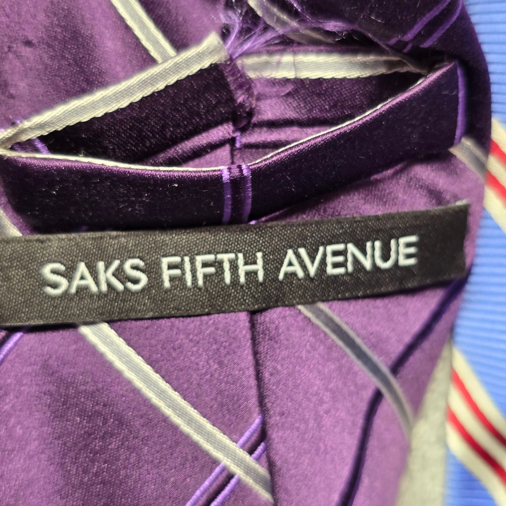 Mens Designer Tie Lot 9pc Brooks Brothers Ralph Lauren Calvin Klein‎ Silk Cotton - Picture 10 of 11
